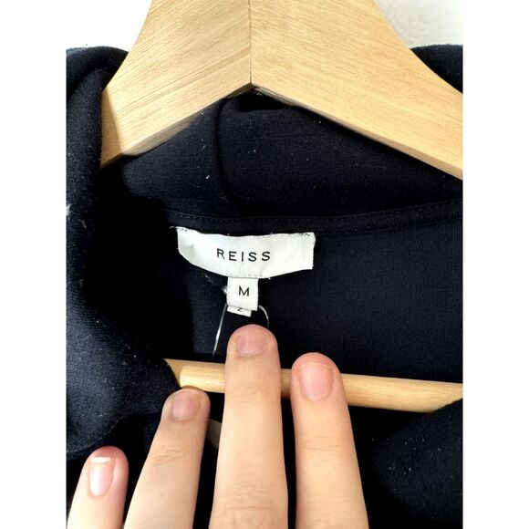 Reiss Sweatshirt Men's Black Medium M Soft Hoodie Oversized New MSRP 190 - Picture 5 of 6